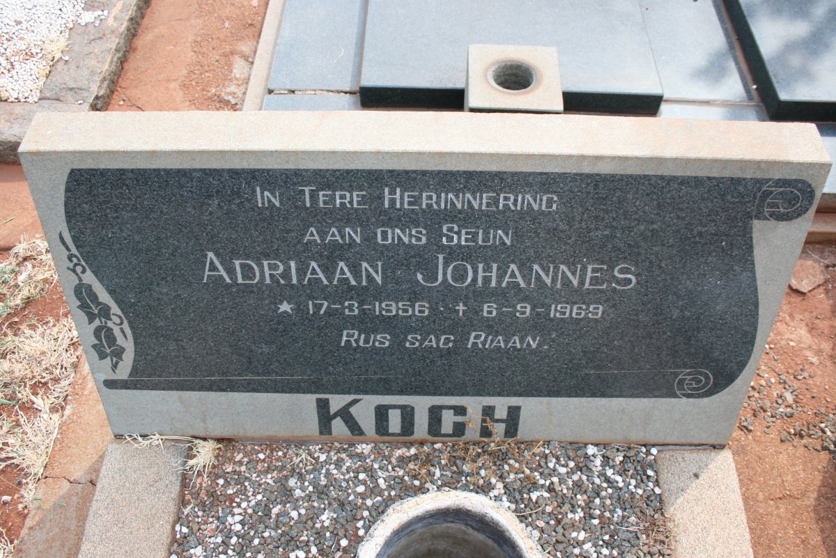 KOCH Adriaan Johannes 1956-1969