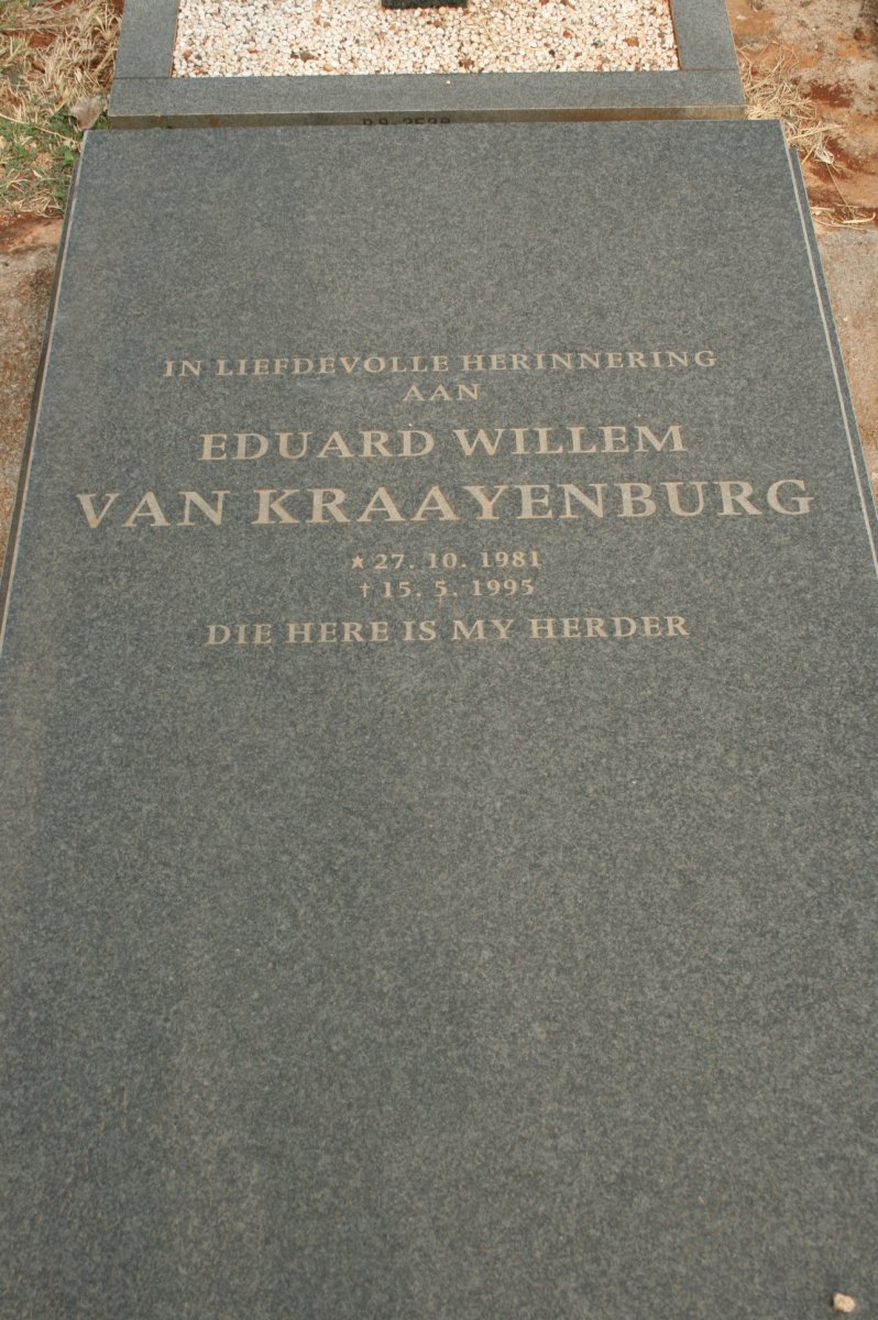 KRAAYENBURG Eduard Willem, van 1981-1995