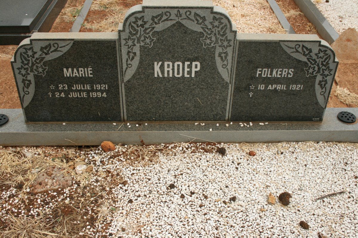 KROEP Folkers 1921- &amp; Marié 1921-1994
