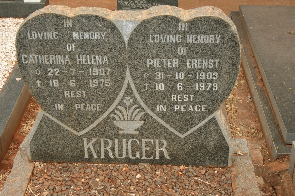 KRUGER Pieter Erenst 1903-1979 &amp; Catherina Helena 1907-1975