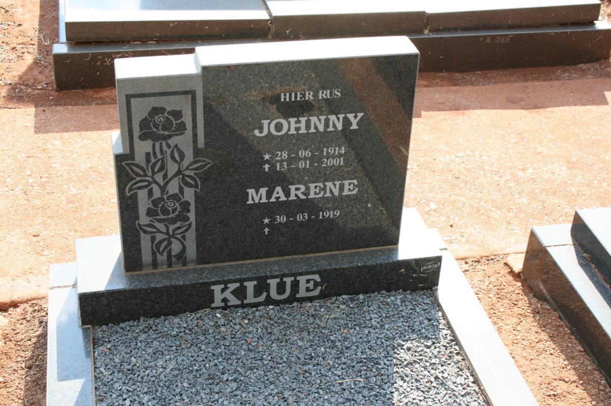 KLUE Johnny 1914-2001 &amp; Marene 1919-