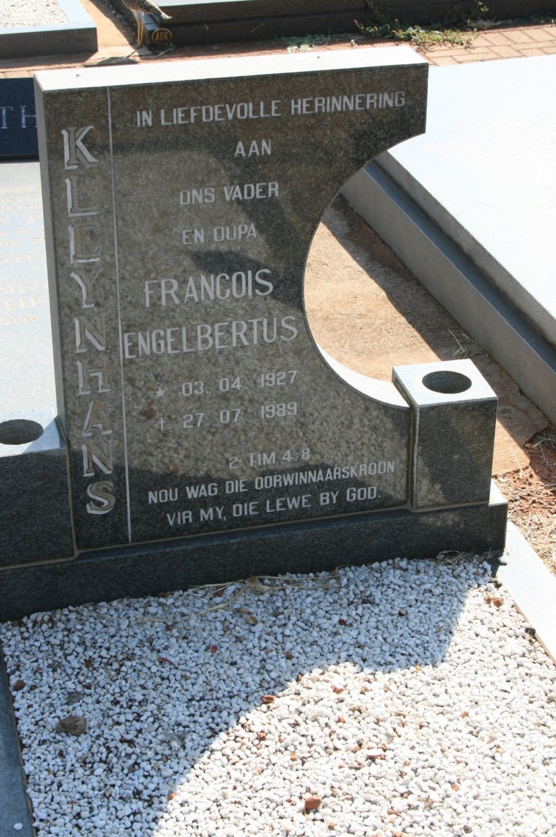 KLEYNHANS Francois Engelbertus 1927-1989