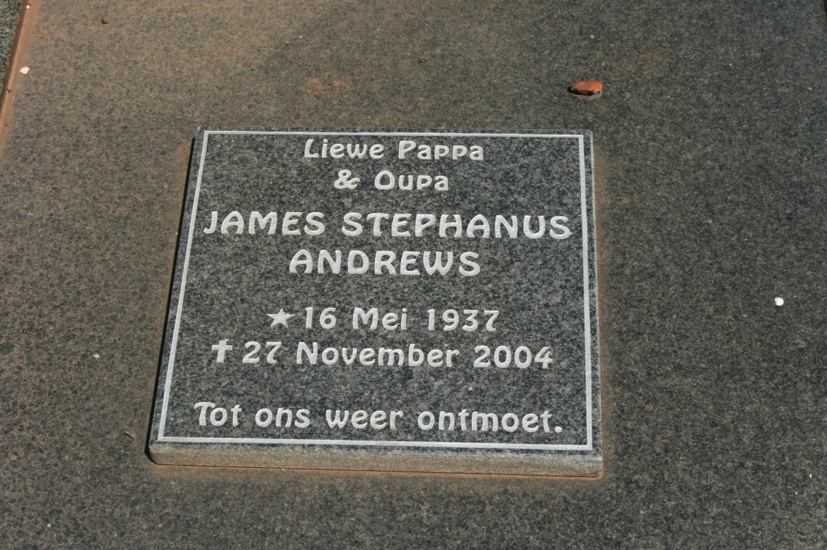 ANDREWS James Stephanus 1937-2004