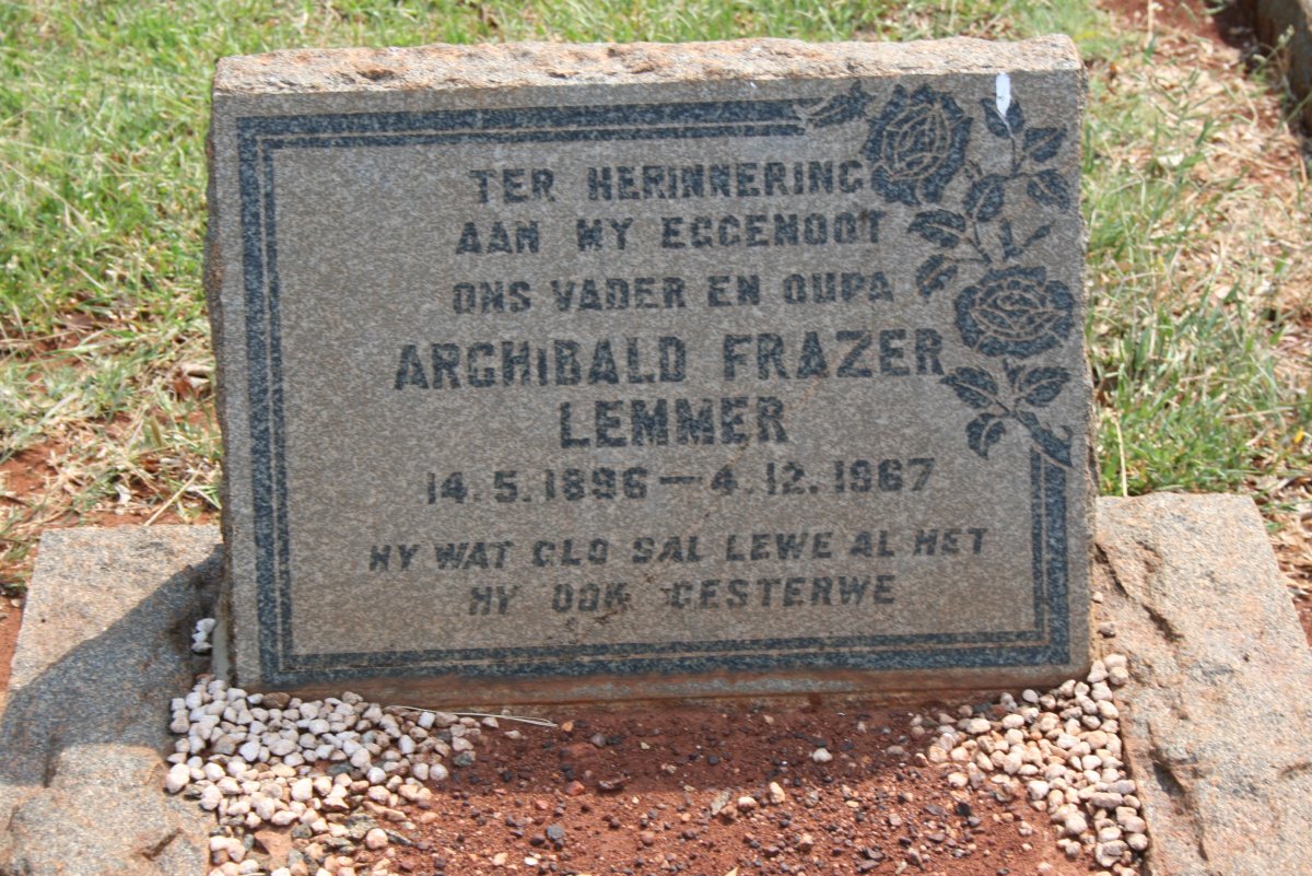 LEMMER Archibald Frazer 1896-1967