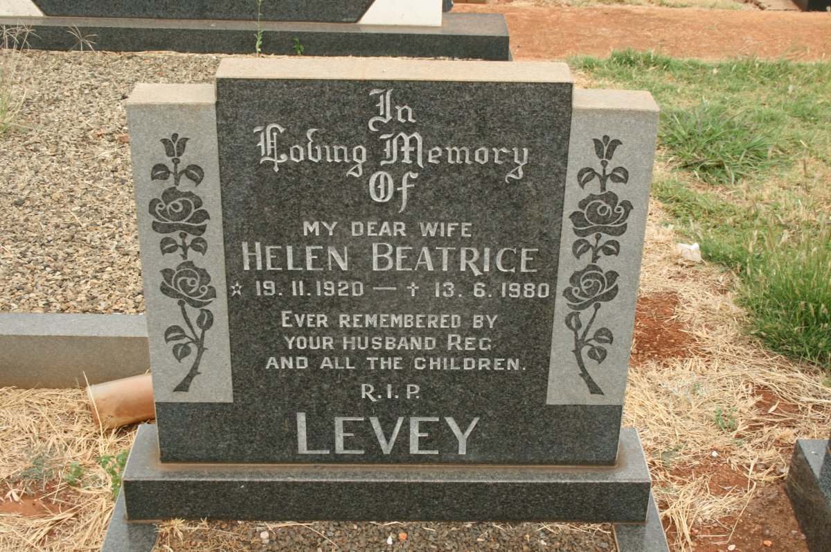 LEVEY Helen Beatrice 1920-1980