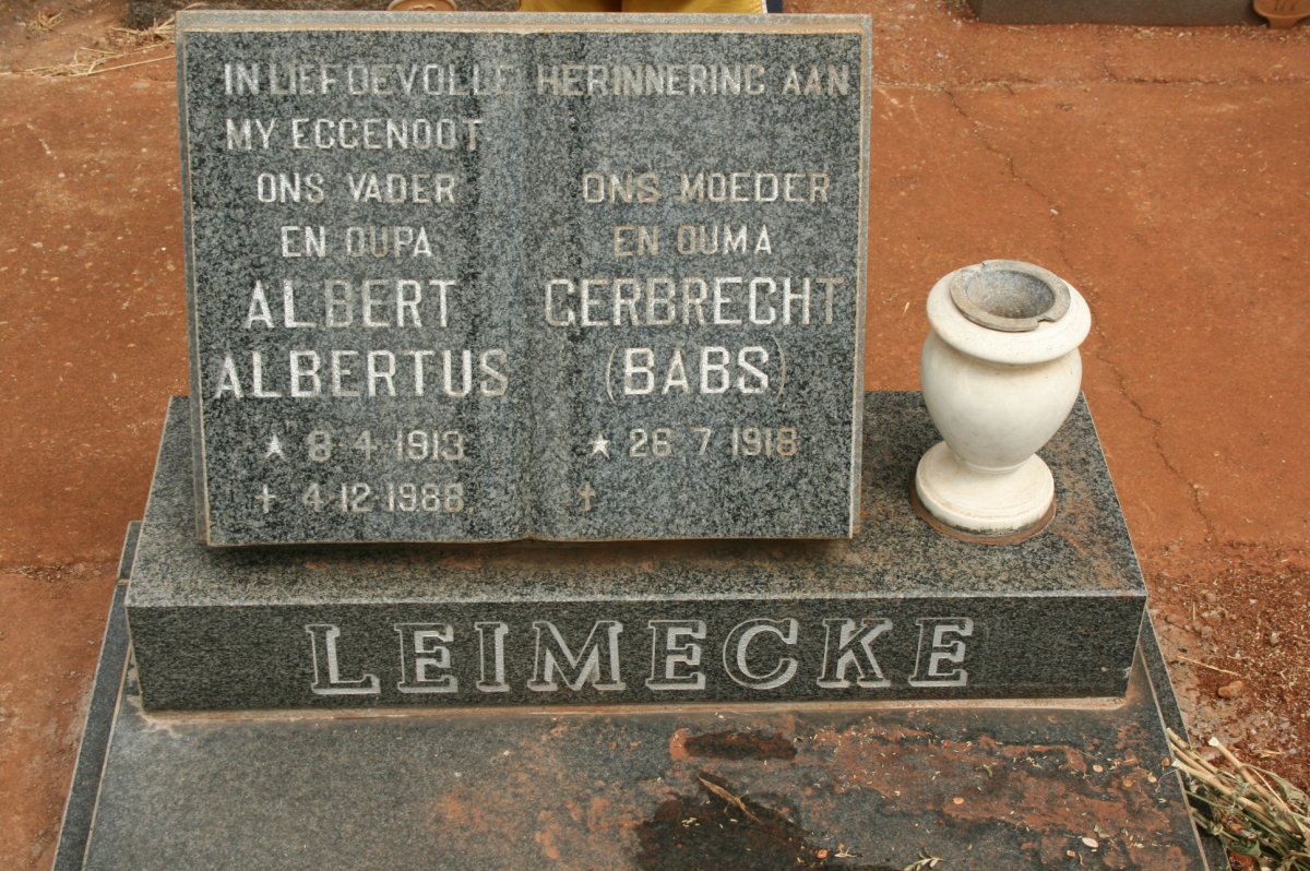 LEIMECKE Albert Albertus 1913-1988 &amp; Gerbrecht 1918-