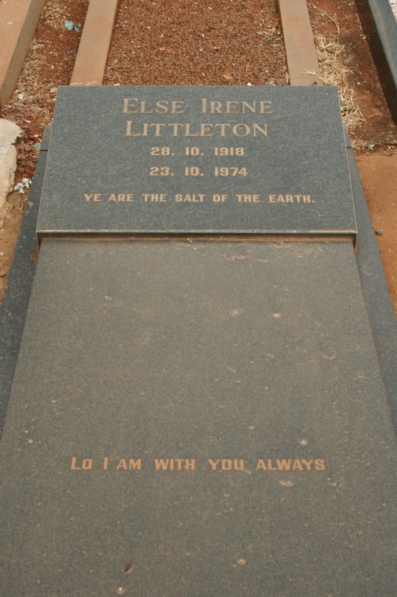 LITTLETON Else Irene 1918-1974