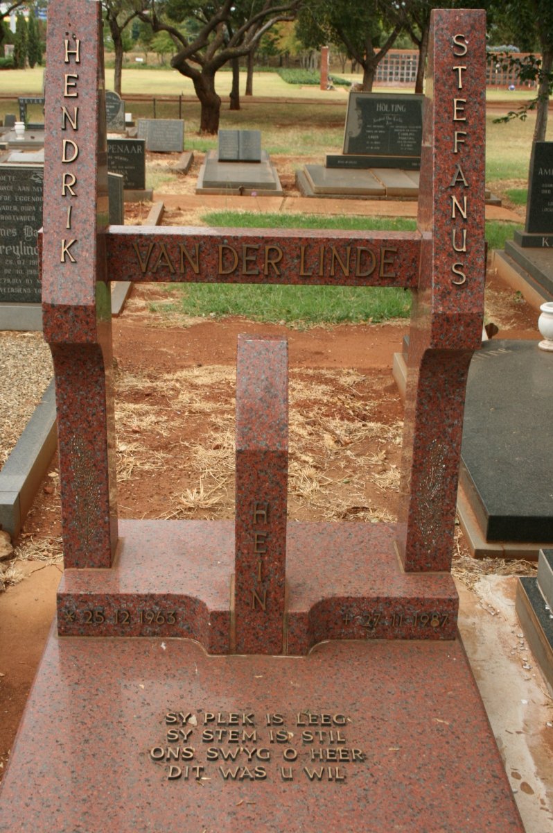 LINDE Hendrik Stefanus, van der 1963-1987