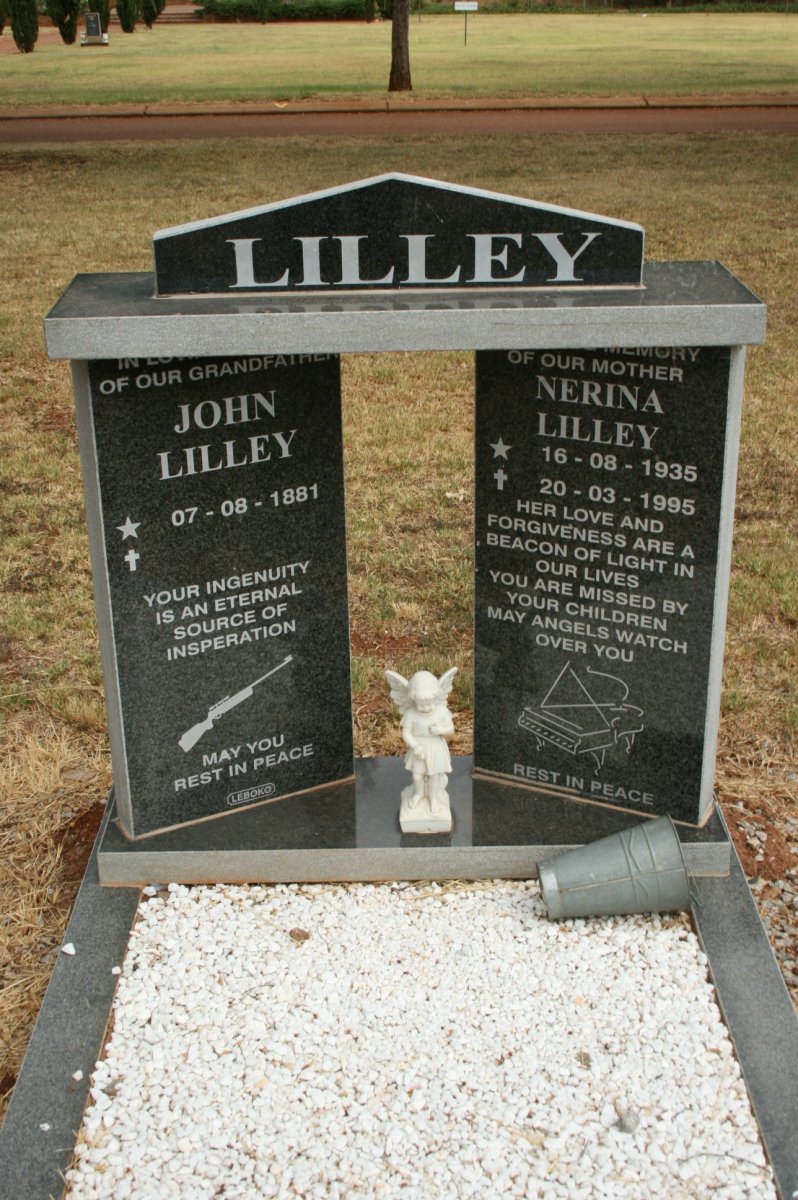 LILLEY John 1881- :: LILLEY Nerina 1935-1995