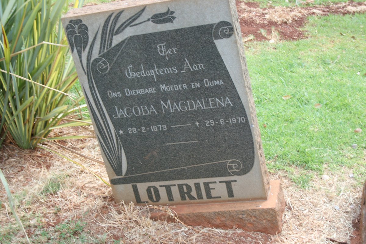 LOTRIET Jacoba Magdalena1879-1970
