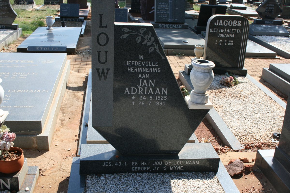 LOUW Jan Adriaan 1925-1990