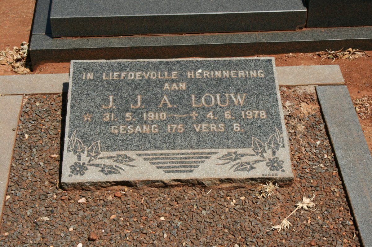 LOUW J.J.A. 1910-1978