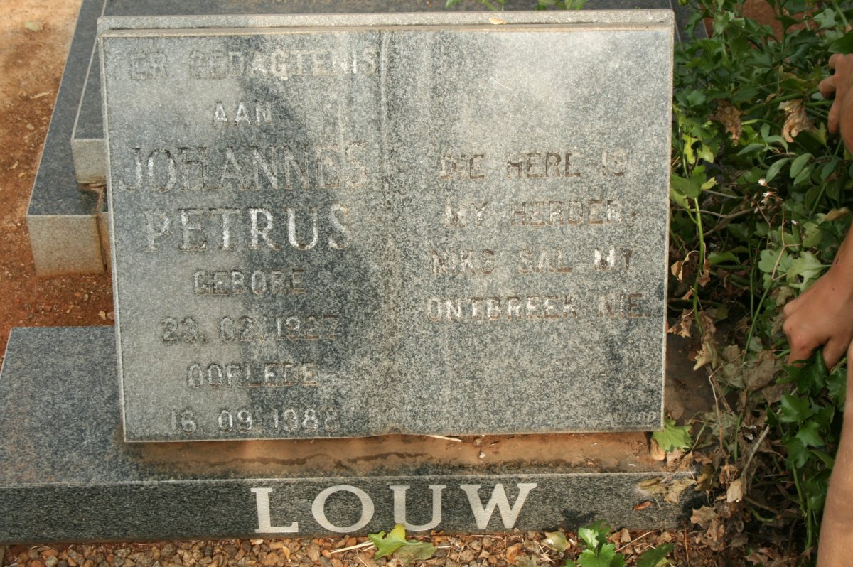 LOUW Johannes Petrus 1927-1988