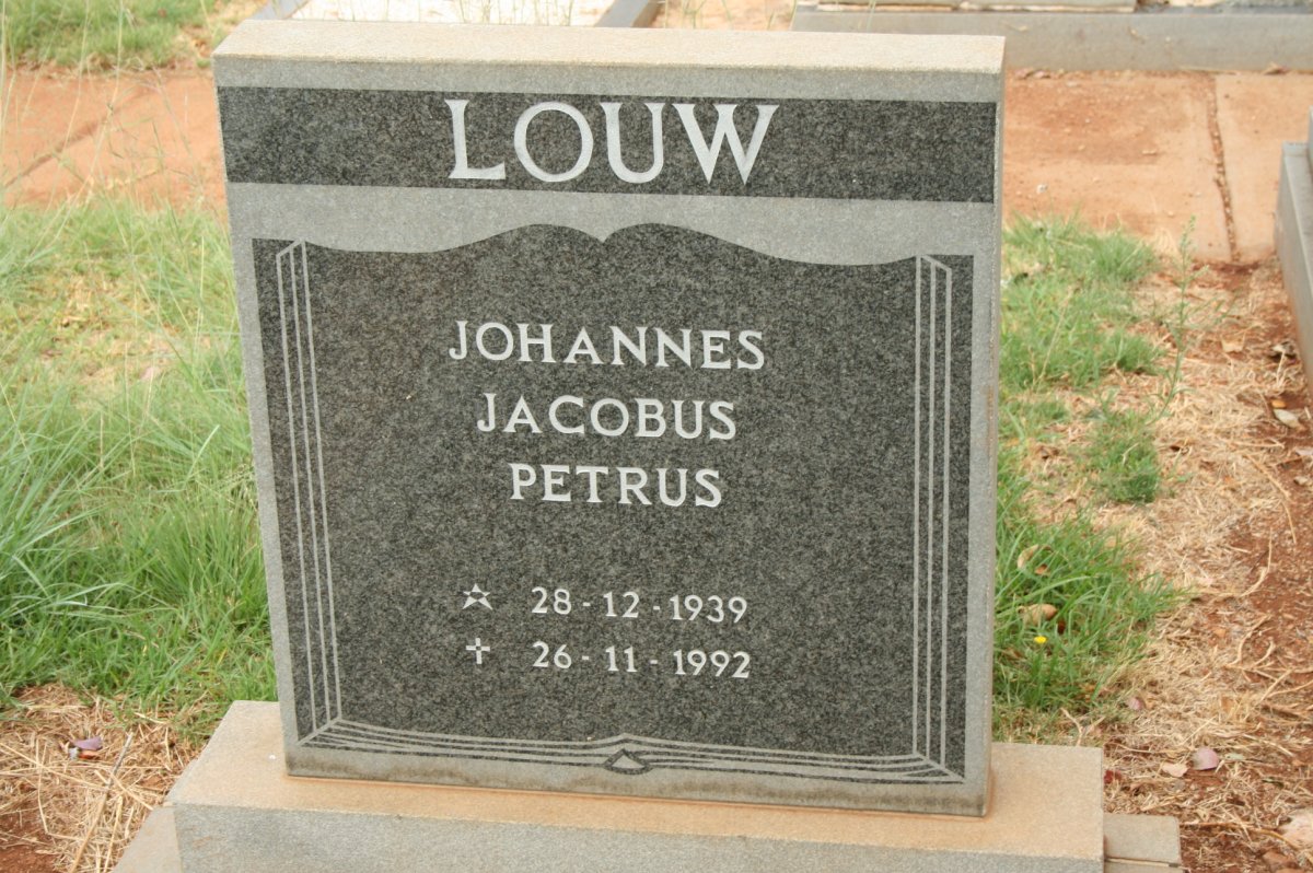 LOUW Johannes Jacobus Petrus 1939-1992