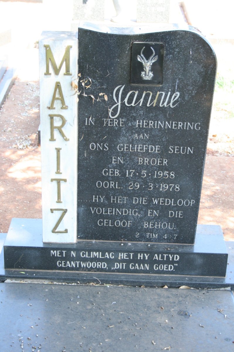 MARITZ Jannie 1958-1978