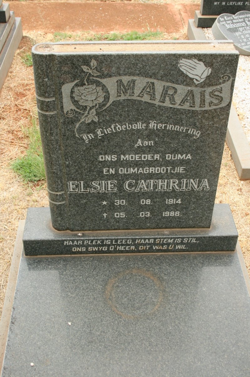 MARAIS Elsie Cathrina 1914-1988