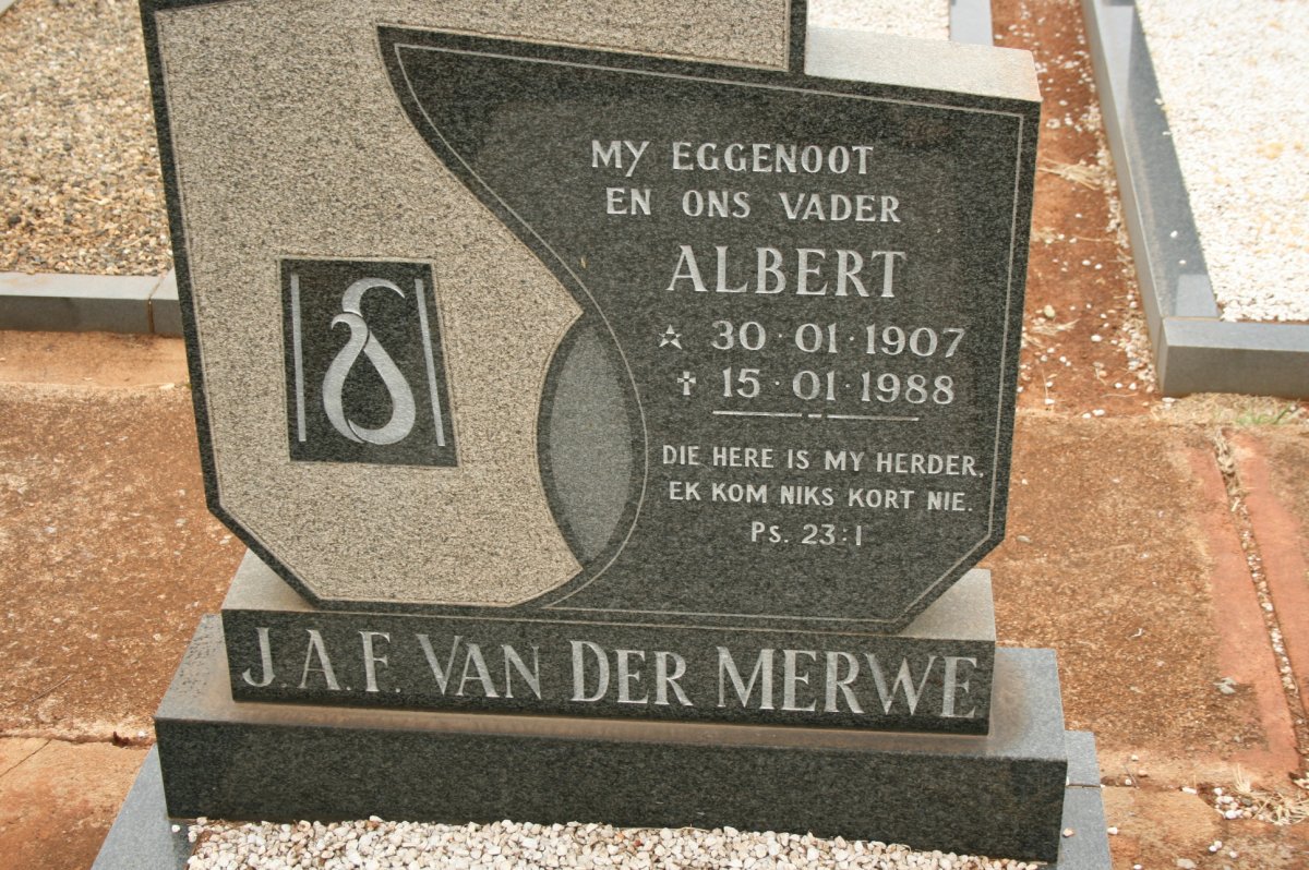 MERWE J.A.F.,van der 1907-1988
