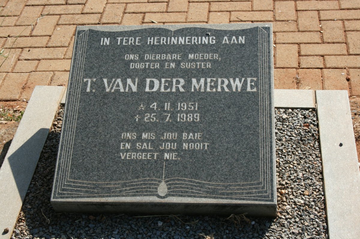 MERWE T., van der 1951-1989