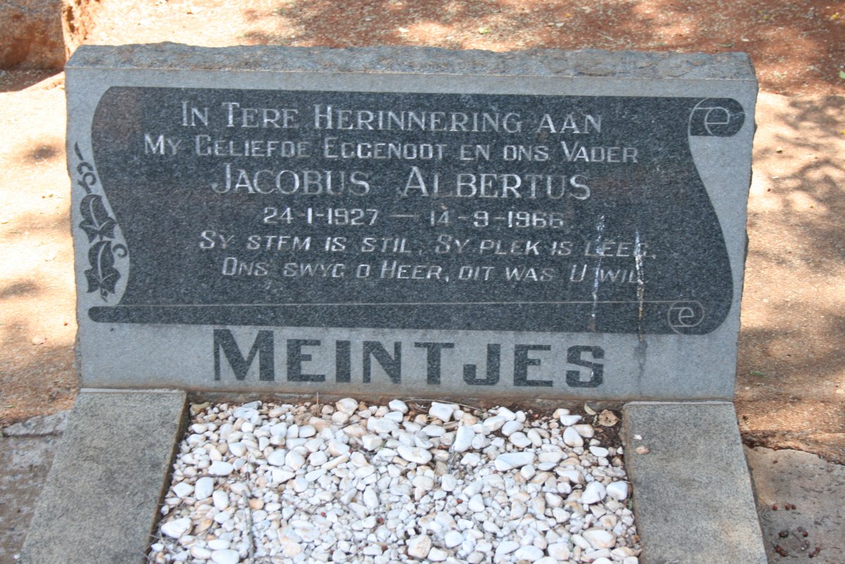 MEINTJES Jacobus Albertus 1927-1966