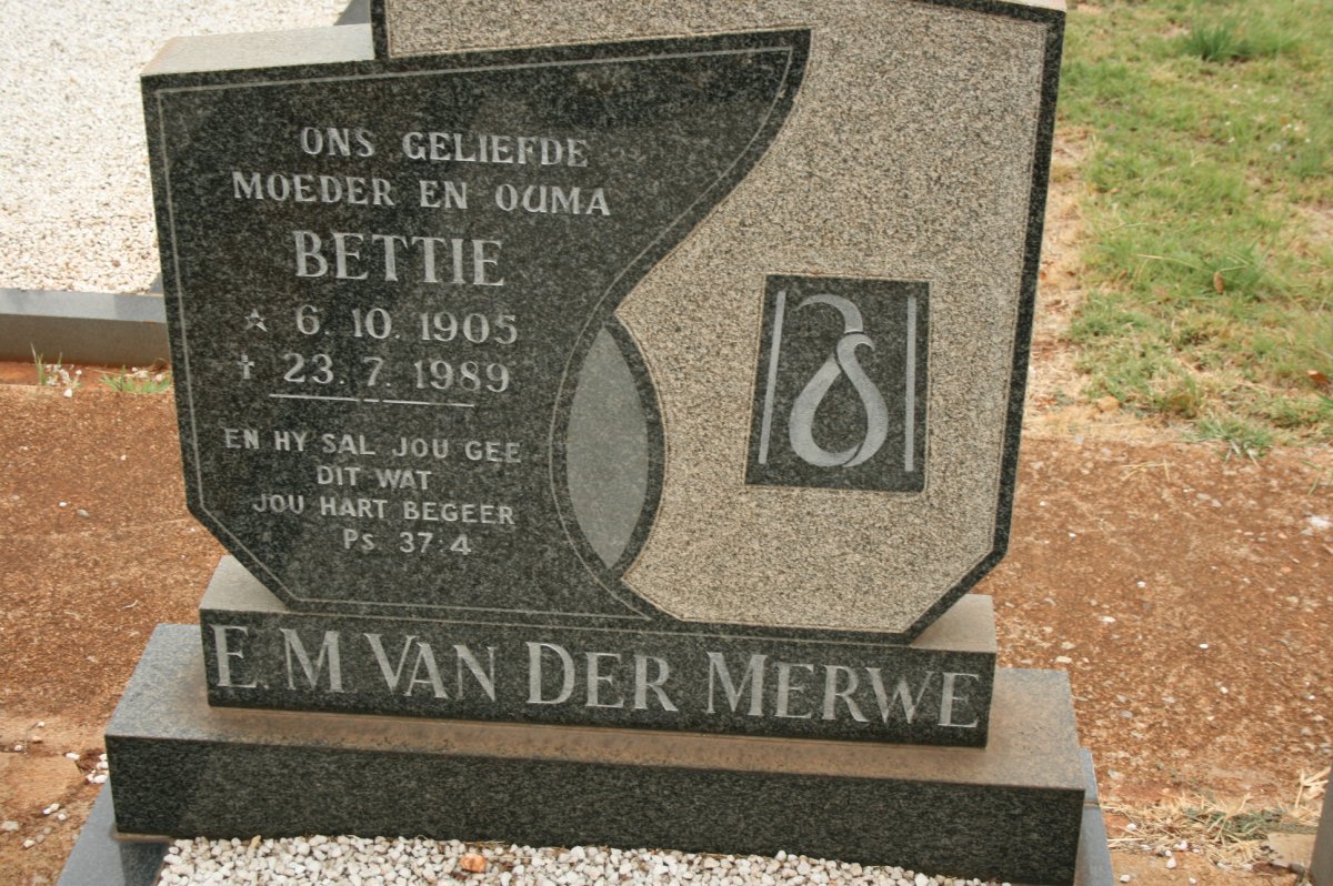 MERWE E.M., van der 1905-1989