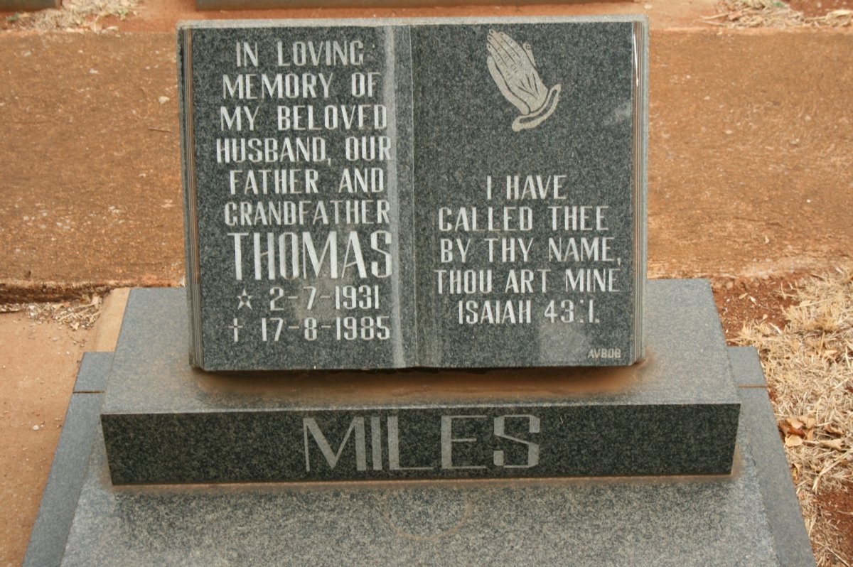 MILES Thomas 1931-1985