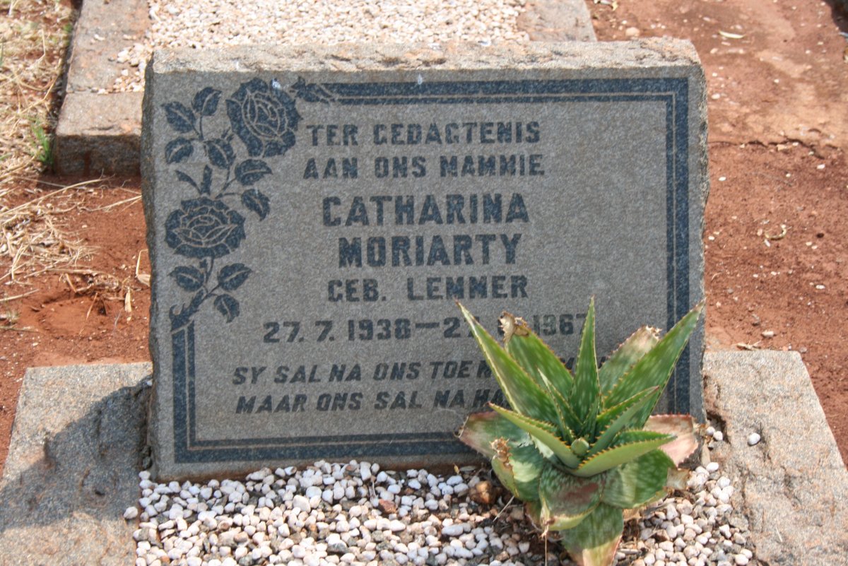 MORIARTY Catharina nee LEMMER 1938-1967