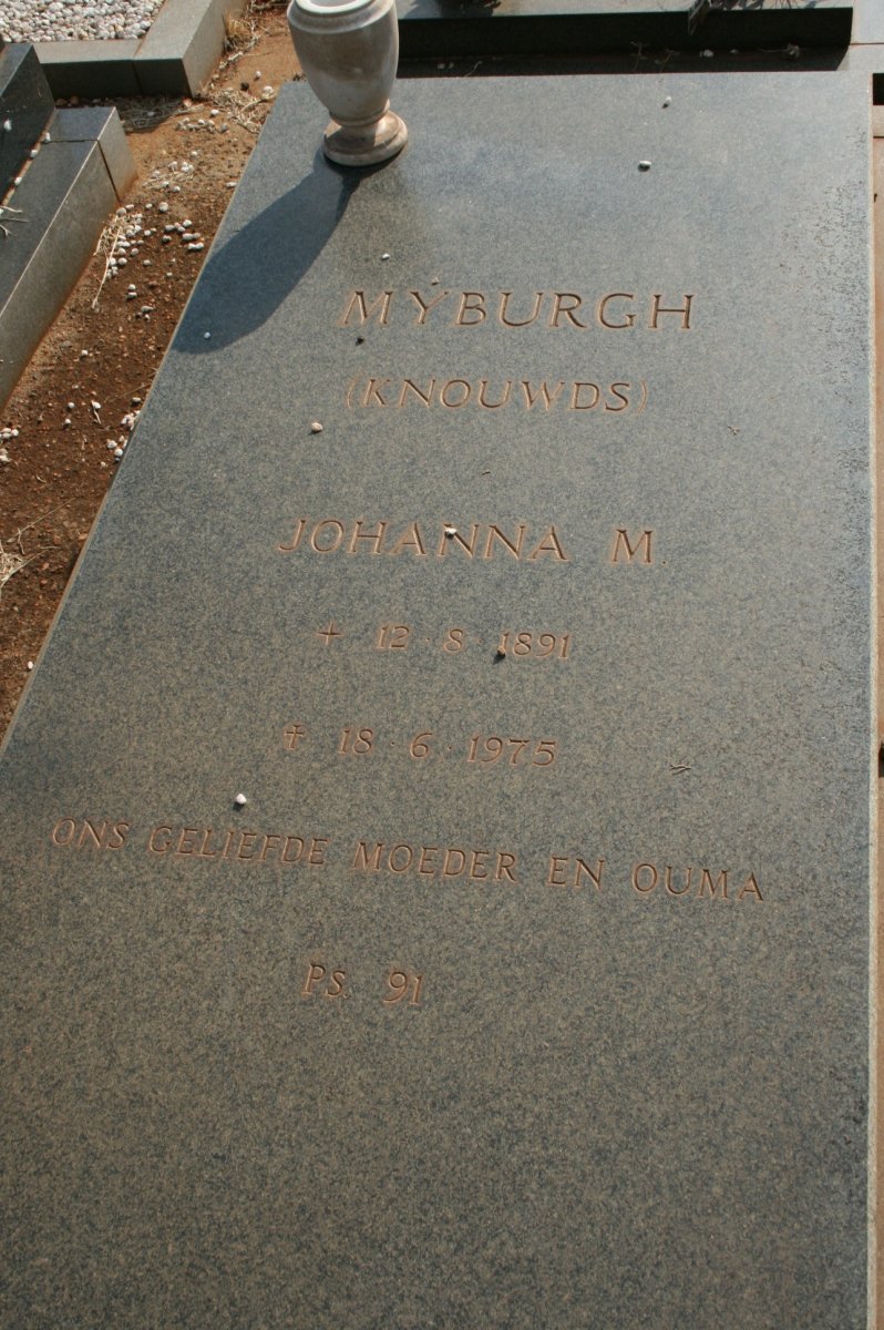 MYBURGH Johanna M. 1891-1975