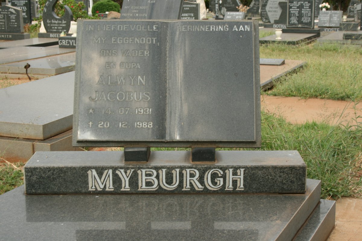 MYBURGH Alwyn Jacobus 1931-1988