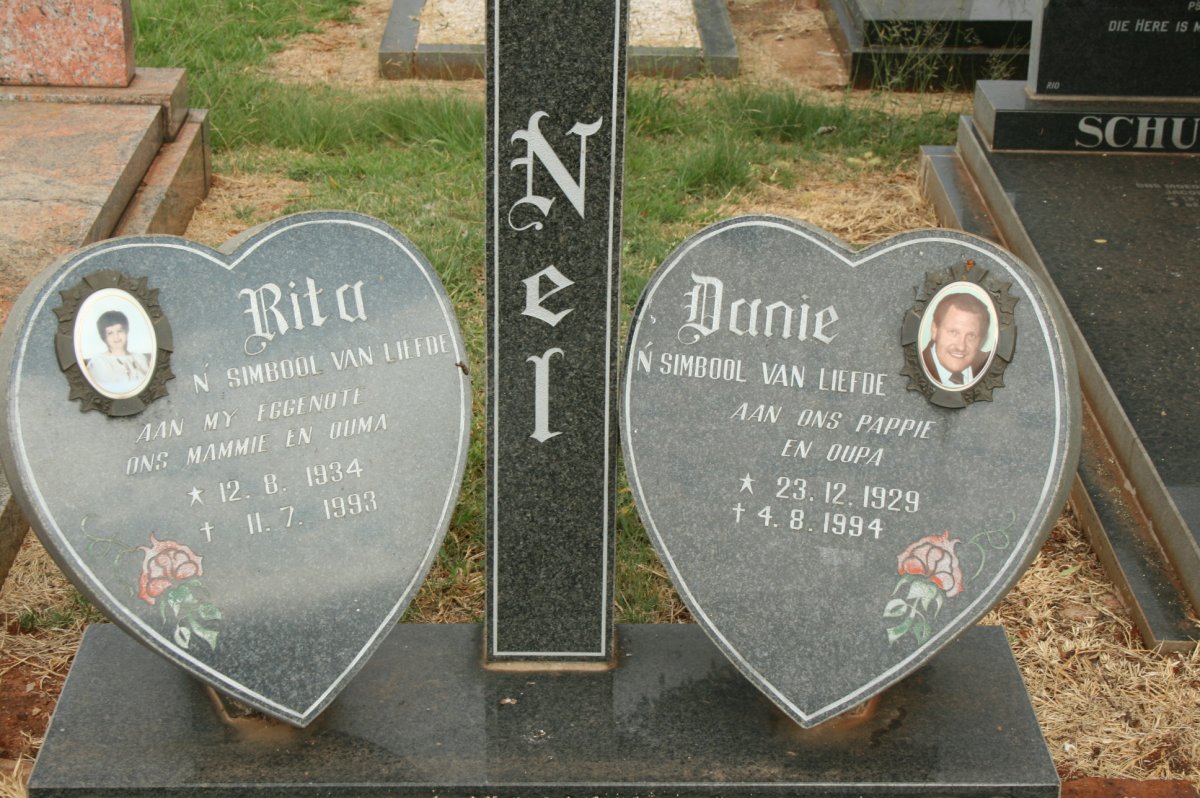NEL Danie 1929-1994 &amp; Rita 1934-1993