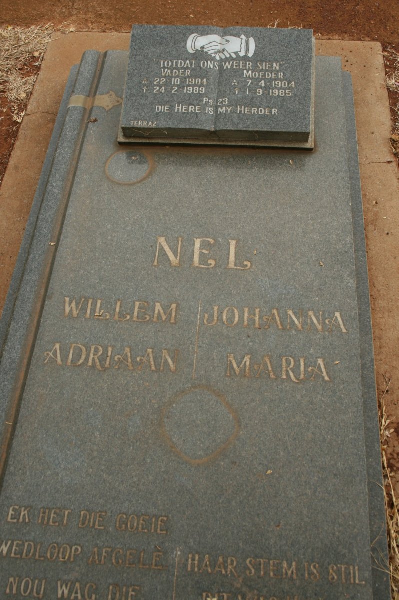 NEL Willem Adriaan 1904-1989 &amp; Johanna Maria 1904-1985