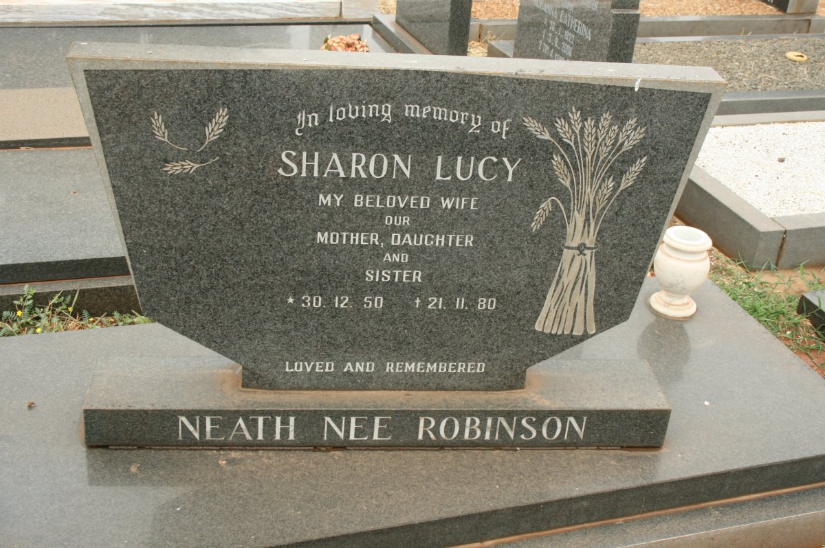 NEATH Sharon Lucy nee ROBINSON 1950-1980