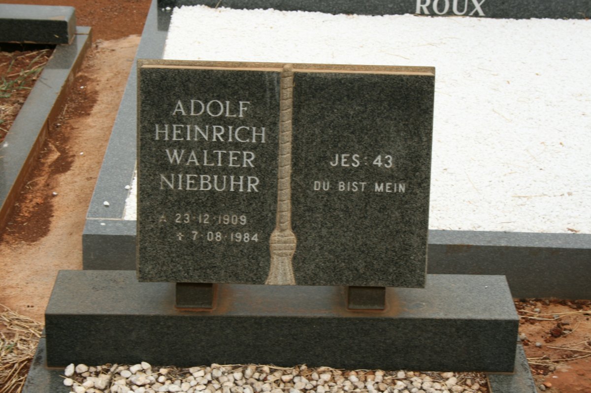 NIEBUHR Adolf Walter 1909-1984