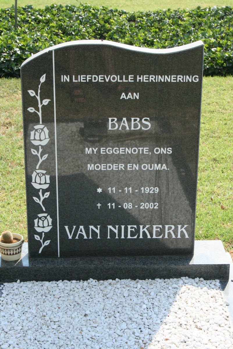 NIEKERK Babs, van 1929-2002