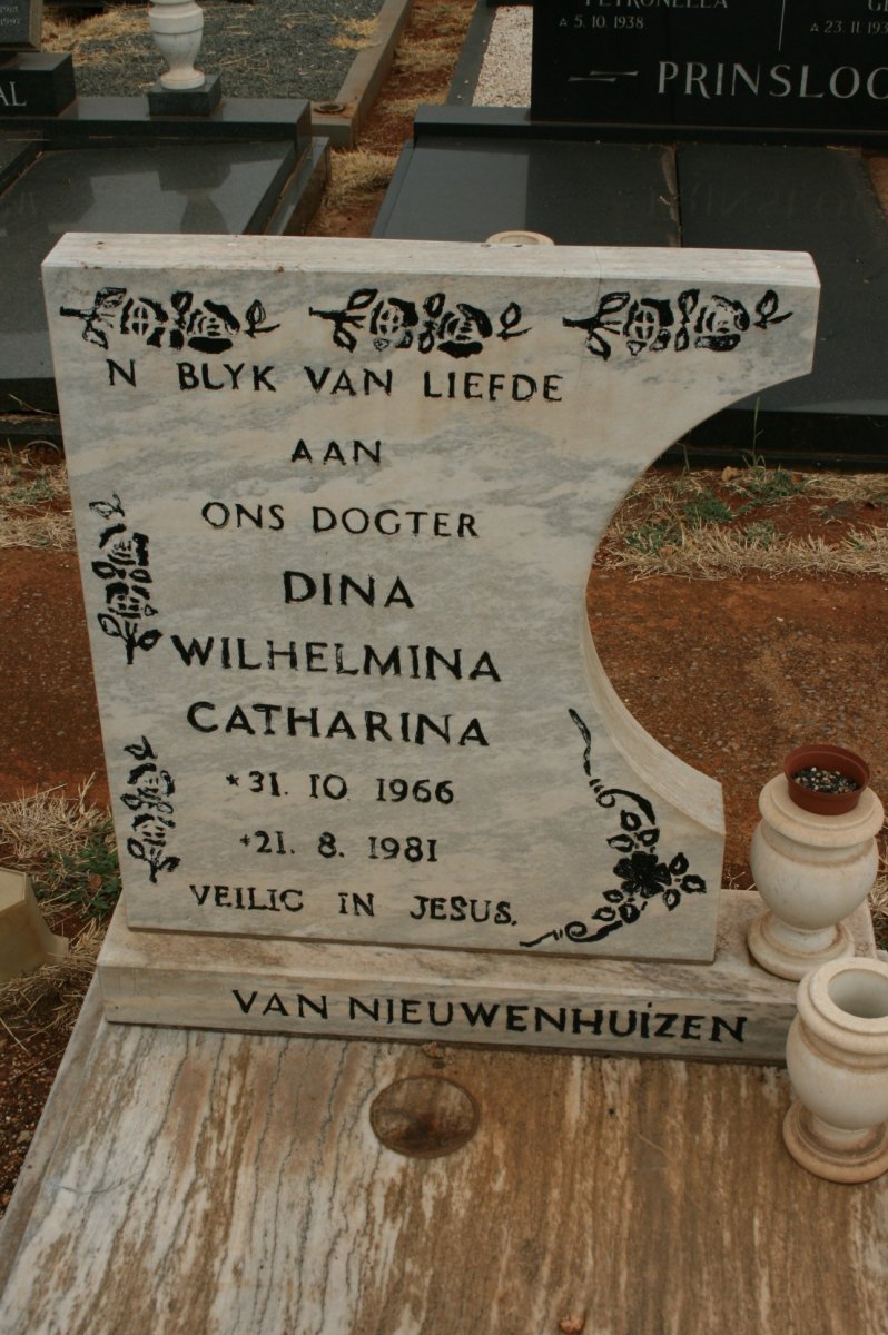 NIEUWENHUIZEN Dina Wilhelmina Catharina, van 1966-1981