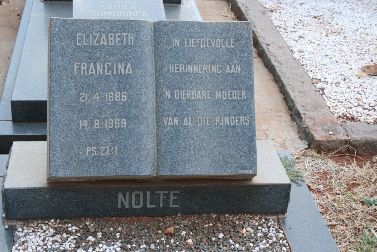 NOLTE Elizabeth Francina 1886-1968