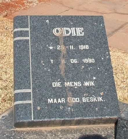 ODENDAAL Odie 1918-1990