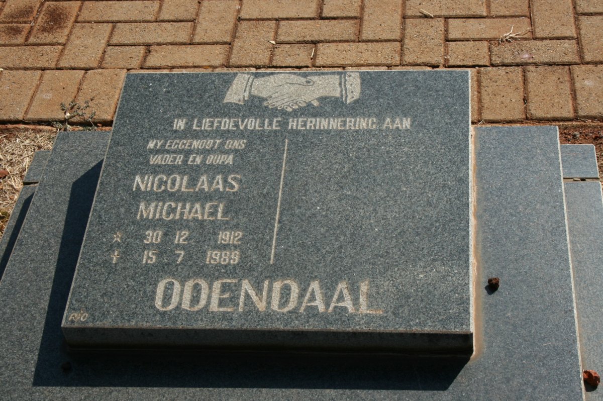 ODENDAAL Nicolaas Michael 1912-1989