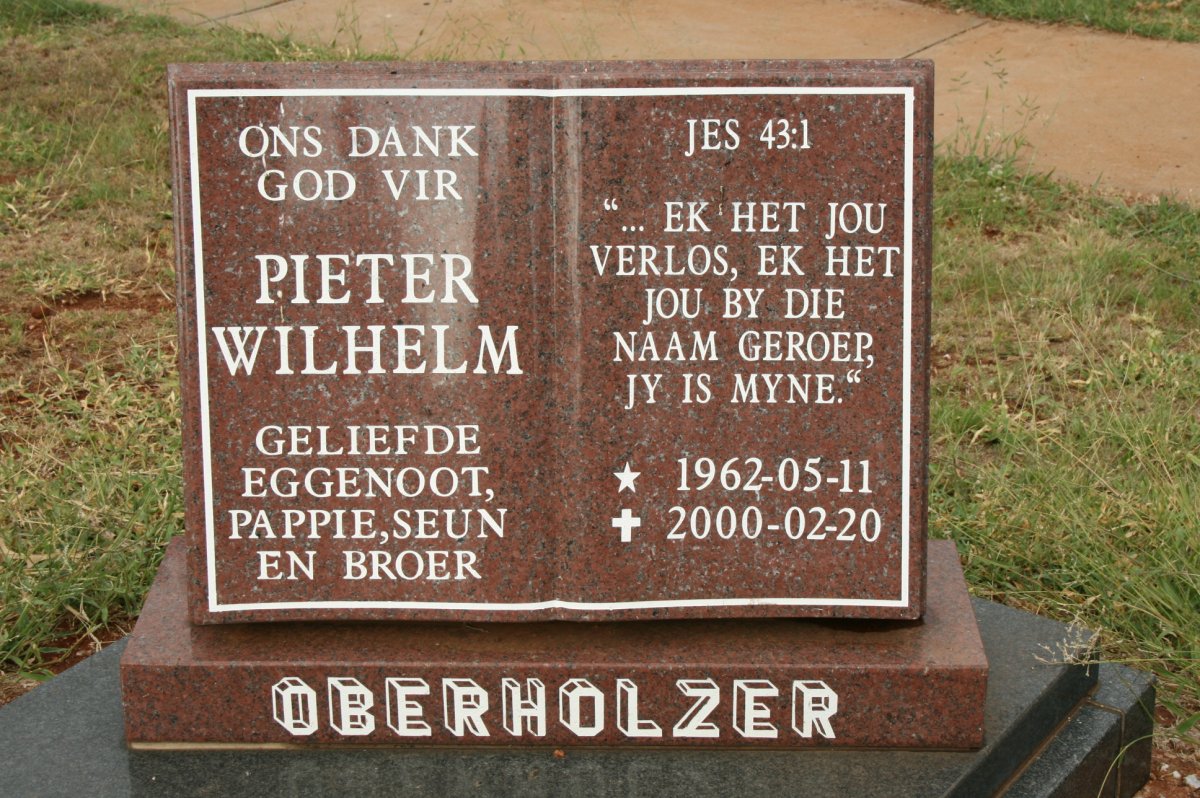 OBERHOLZER Pieter Wilhelm 1962-2000