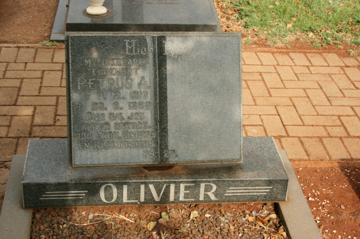 OLIVIER Petrus A. 1917-1985