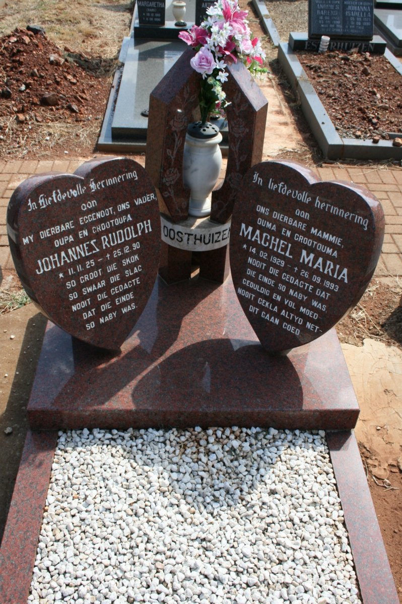 OOSTHUIZEN Johannes Rudolph 1925-1990 &amp; Machel Maria 1929-1993