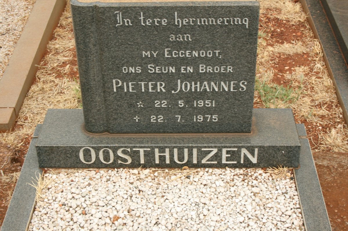 OOSTHUIZEN Pieter Johannes 1951-1975