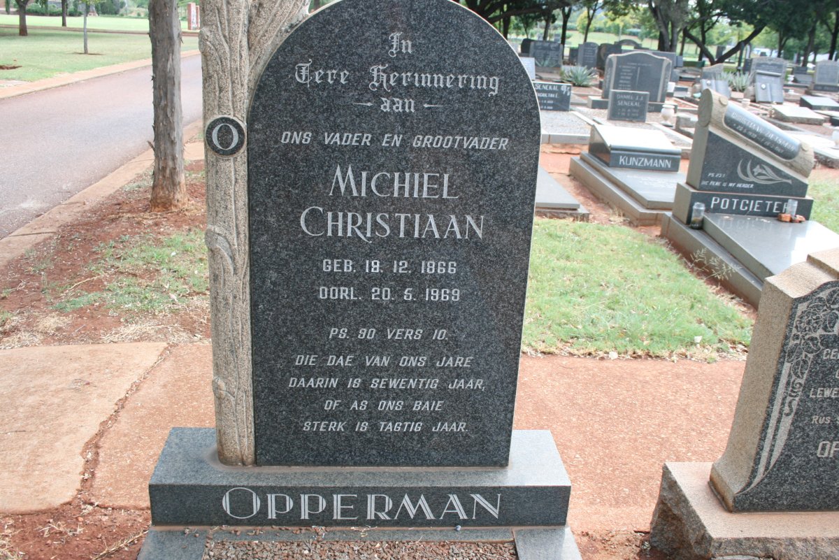 OPPERMAN Michiel Christiaan 1866-1969