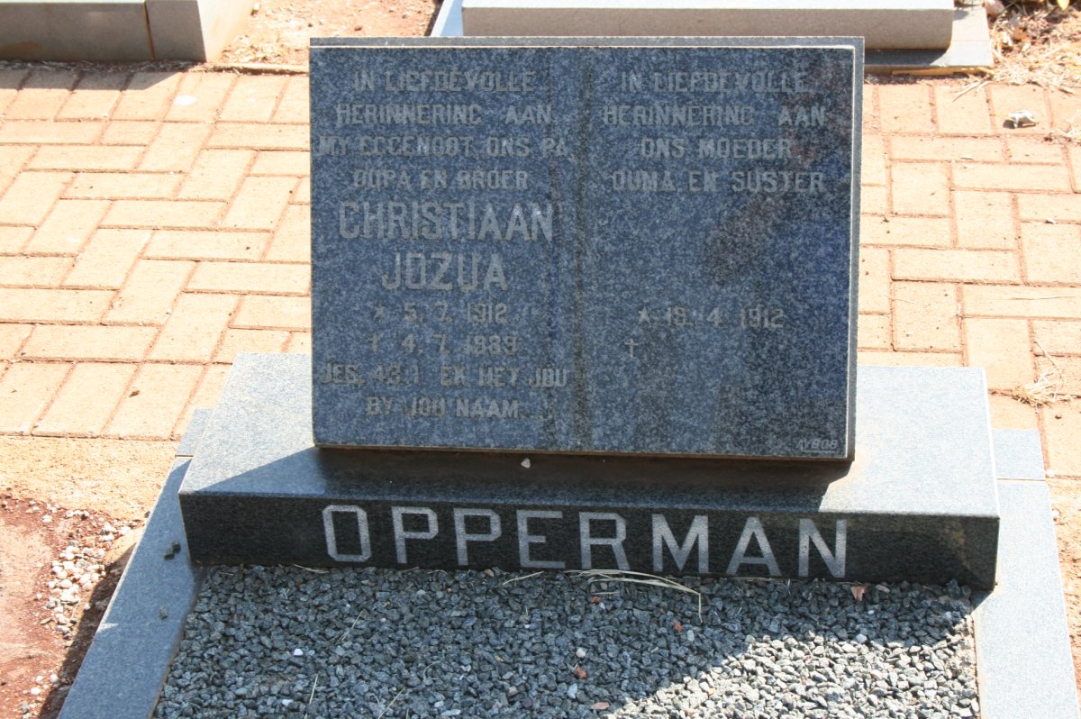 OPPERMAN Christiaan Jozua 1912-1989