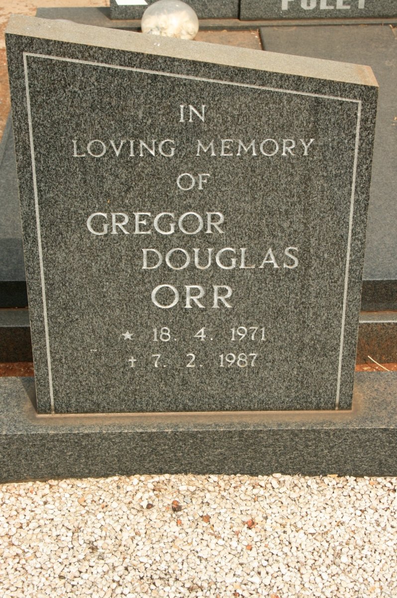 ORR Gregor Douglas 1971-1987