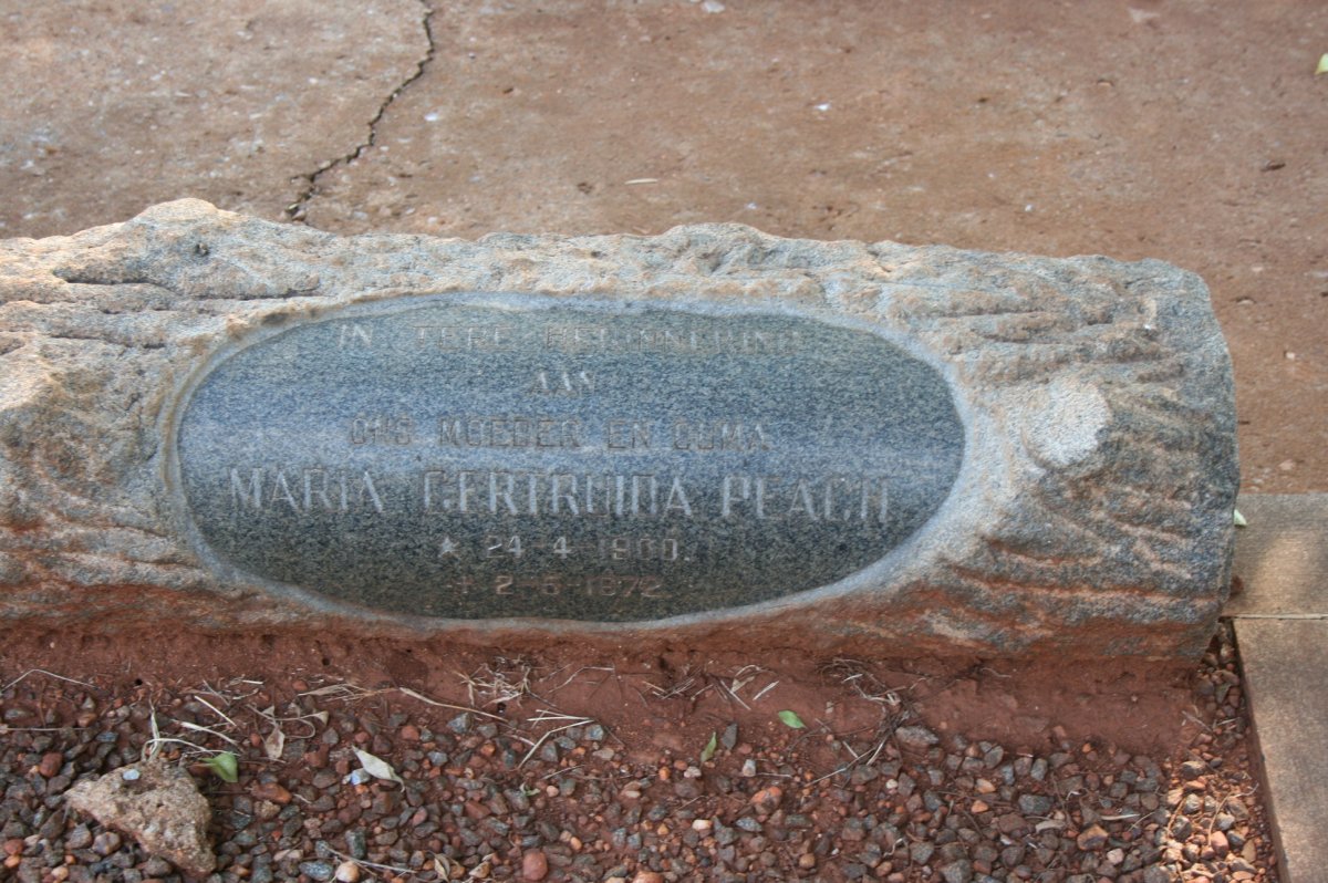 PEACH Maria Gertruida 1900-1972