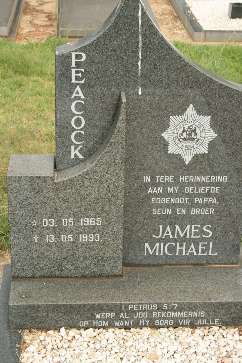 PEACOCK James Michael 1965-1993