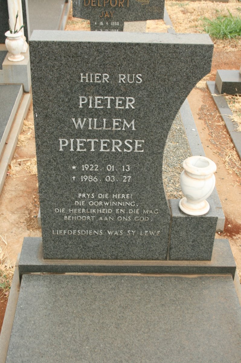 PIETERSE Pieter Willem 1922-1986