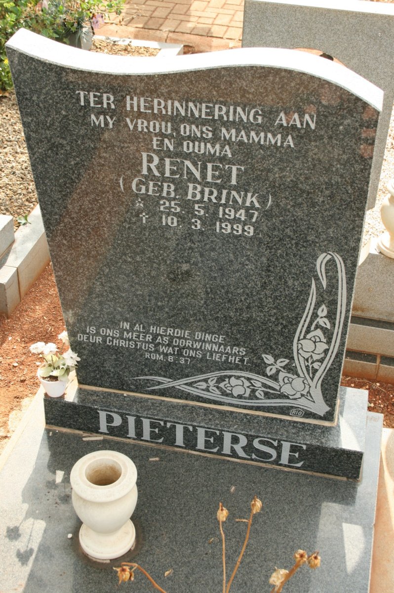 PIETERSE Renet nee BRINK 1947-1999