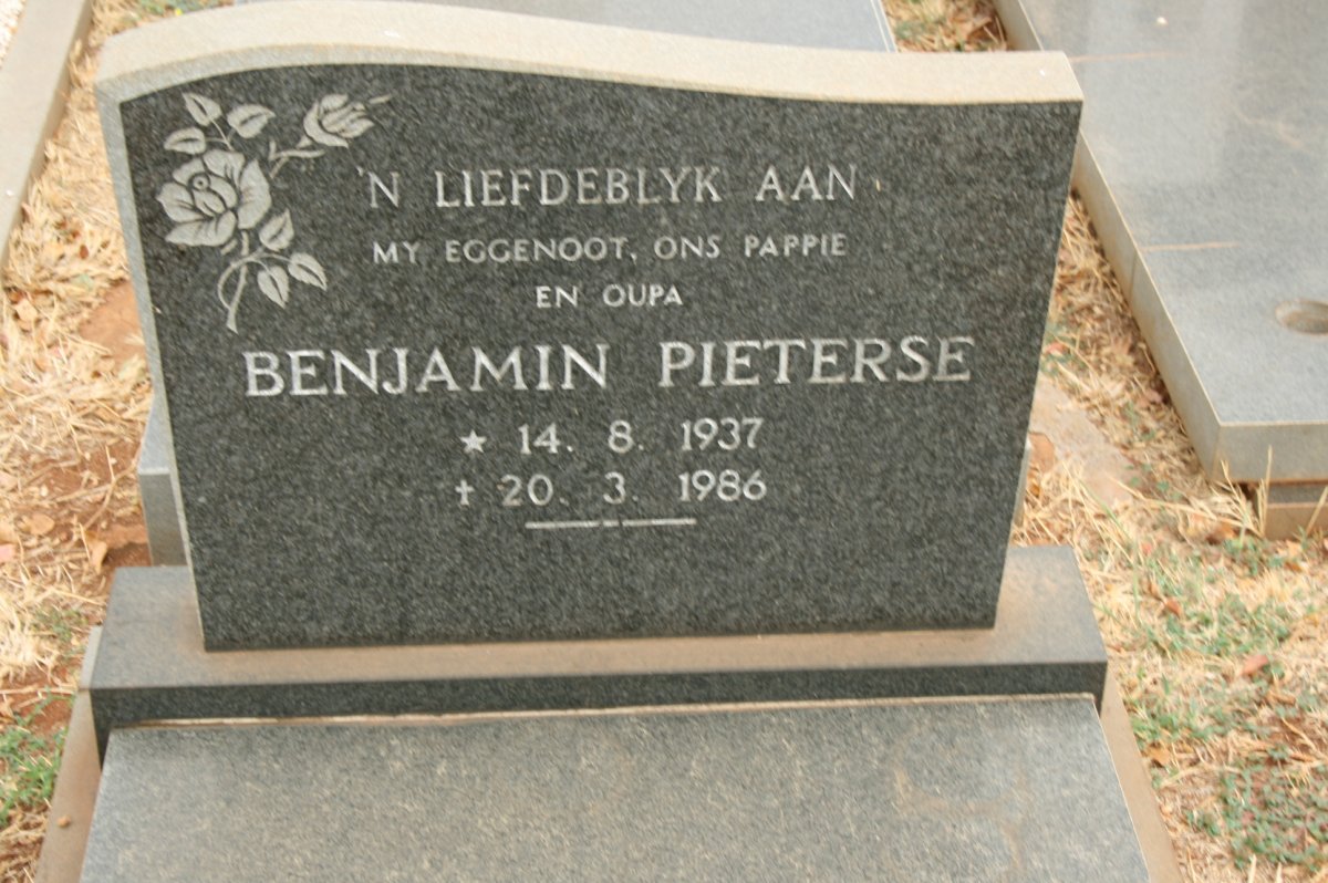 PIETERSE Benjamin 1937-1986