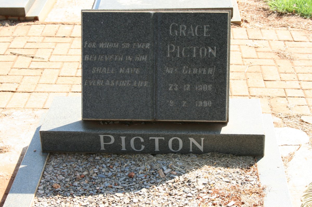 PICTON Grace nee GLOVER 1908-1990